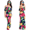 Women Floral Off Shoulder Long Maxi Dress Evening Party Summer Beach Sundress