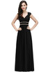 Chiffon Long Evening Dresses Bridesmaid Beaded Crystal Ruched Formal Women Evening Dresse