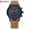 CURREN 8152 Mens Quartz Watches Top Brand Luxury Men Wristwatches Men Military Leather Relogio Masculino Sports Watch