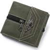 Mens 3 Fold Coin Bags With Zipper Personalized Student Wallet