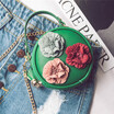 ChildrenS Spring New Small Round Bag Cute Flower Female Bag Purse Simple Shoulder Diagonal Package