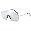 Women Fashion Sunglasses Man retro Siamese goggles Oversize Goggles Rimless Sun Glasses