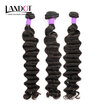 8A Malaysian Loose Deep Wave Virgin Hair 100 Human Hair Weave 3 Bundles Malaysian Loose Wavy Curly Hair Extensions Natural Black