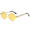 SHAUNA Classic Punk Styles Women Round Sunglasses Fashion Hollow Out Legs Men Clear Red Lens Shades UV400