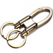 Jingdong supermarket JOBON Zhongyin key chain ring car key chain chain double ring spring waist hanging ZB-8701G gold