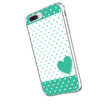 Simple heart-shaped&striped pattern ultra slim soft pink blue white case cover for Iphone 5SSE6S6 Plus77 Plus88 PlusX