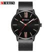 CURREN marca 2017 tops relojes de pulsera de cuarzo de lujo minimalista simple para hombre mens negro oro reloj de acero inoxidable 8238