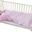 Tile baby sleeping bag autumn&winter holding double inner liner cotton thickening anti-kick child sleeping bag removable DL406M-A pink M 120 70cm