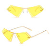 Rimless Cat Eye Sunglasses Men Women Cool Brand Designer Small Size Triangle Sun Glasses Candy Colors Double Lens UV400