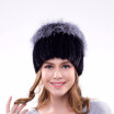 Fur cap natural mink fur hand-woven fox fur decoration design womens winter hat 2018 new hot ladies hat fashion popular