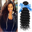 WYF Deep Wave Virgin Hair 3 Bundles Cheap Brazilian Deep Wave Hair Natural Color