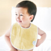 Sanli cotton high-density gauze bibs A class safety standards infant supplies bibs mouth towels children eat pocket 25 × 35cm grid points - in the yellow