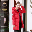 New Fashion Winter Jacket Long Parkas Warm Cotton Padded Coat Zipper Elegant Hooded Ladies Jackets Coat Female Outerwear
