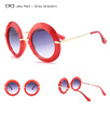 SHAUNA Oversize Faceted Frame Women Round Sunglasses Popular Ladies Gradient Lens Shades UV400