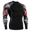 Mens MMA Fitness T Shirts Fashion 3D Tee Wolf Long Sleeve Compression Shirt Bodybuilding Crossfit Brand Clothing Fitness