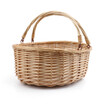 MEIEM Wicker Picnic Basket Hamper with Double Folding Handles Oval Storage Basket with Handles