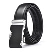 XHtang Mens Belt Genuine Leather Automatic Buckle belt For Waistband Ratchet Strap Black Leather Belt Designer Belt For Jeans Gift