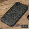 Genuine Leather Phone Case For iPhone X Ostrich Texture Back Cover For 6 6S 7 8 Plus Cases