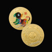 Lucky dog commemorative coin Chinese characteristics lucky animal Goldsilver plated coin travel gifts