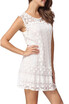 Summer Casual Lace Sleeveless Tassel Womens Shift Mini Dress Homecoming Dress