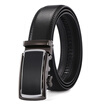 XHtang Mens Belt Genuine Leather Automatic Buckle belt For Waistband Ratchet Strap Black Leather Belt Designer Belt For Jeans Gift