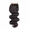 HCDIVA Lace Closure Body Free Middle Three Part Lace Closure Brazilian Virgin Human Hair Natural Black