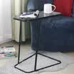 Double side sofa computer table classic black upgraded lazy removable bedside table laptop table bed small table sofa side desk modern small coffee table tempered glass table
