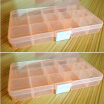 New Plastic 15 Slots Adjustable Jewelry Storage Box Case Craft Organizer