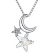 Top Quality Crystals From Swa Elements Star Charm Necklace Chain Fashion Jewellery Nickel Free Pendant Party Accessories 26282