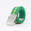 Male&female youth Casual Rock&roll Metallic stripe Canvas belt