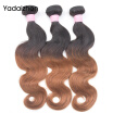 Body Wave Ombre Human Hair Bundles 1b30 Brazilian Body Wave Ombre Hair Ombre Fusion Hair Extensions