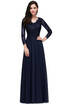 A-line Evening Prom Dress Long Prom Party Gown Formal Bridesmaid Chiffon Gown Lace Women Dresses