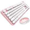 Mofii Mofii sweet wireless keyboard&mouse set retro steampunk computer notebook chocolate office mouse white pink