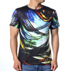Mens Fashion Summer Top Printed Slim Fit Short Sleeve Shirt