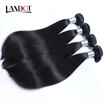 8A Malaysian Virgin Hair Straight Natural Black Color 100 Human Hair Weaves 4 Bundles Lot Malaysian Remy Hair Extensions Can Dye