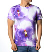 Fashion Mens Short Sleeve Round Neck Floral Printing T-Shirt