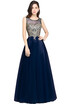 Sleeveless Appliques Prom Dresses A-line Floor-Length Evening Gown