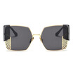 SHAUNA Oversize Metal Frame Women Square Sunglasses Brand Designer Fashion Men Gradient Sun Glasses UV400