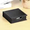Yappies leather note box note paper box business office supplies stationery creative home desktop storage box change box small items finishing box black needle