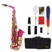 LADE Brass Engraved Alto Saxophone Sax Eb E-Flat Professional Rose H5M0