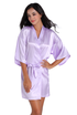 Women Nightgowns Simulation Silk Kimono Robe Elegant Solid Color Summer Sexy Shorts Bathrobe