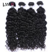 9A Malaysian Virgin Hair Water Wave 100 Human Hair Weaves 4 Bundles Wet And Wavy Curly Natural Black Color Remy Hair Extensions