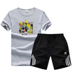 Damaizhang Brand Designer Men Sport T-shirt With Pant Summer Mens Jogging Set Cotton Breathable Track Suit Running Clothing
