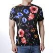 Mens Fashion Round Neck Short Sleeve Printed Flower T-Shirts