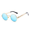 Gothic Steampunk Sunglasses Men Women Metal WrapEyeglasses Round Shades Brand Designer Sun glasses Mirror High Quality UV400