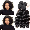 CLAROLAIR Hair Unprocessed Human Hair Extentions Loose Wave Human Hair Weaving Malaysian Virgin Hair Loose Wave 4 Bundles