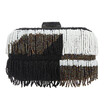 Fawziya Tassel Color Block Pearl Clutch Purses For Women Evening Bag