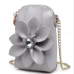 2018 New Mini Handbag for handset A chain of water drill flowers bump a single shoulder&slung a zero Purse