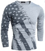 New Mens Fashion Long Sleeve Printed T Shirt