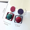Fashion Women Colorful Vintage Geometric Dangle Ear Stud Earrings Jewelry New